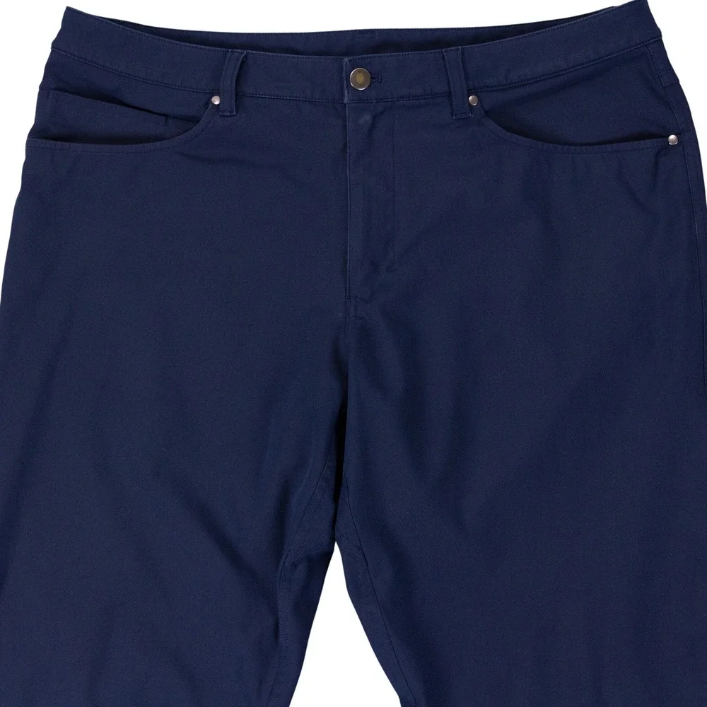 Lot of 2 Lululemon ABC Pants Classic Fit Warpstreme Mens 36 Blue Grey Tech Chino